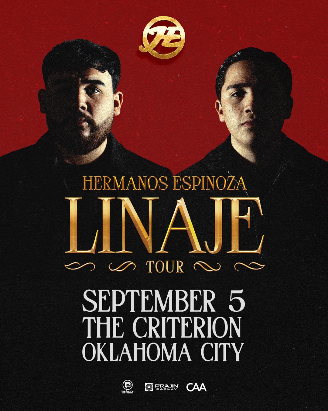 Hermanos Espinoza tour poster — 2026